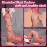 6.89in Double-layer Liquid Silicone Skin-like Soft Lifelike Real Women Dildo