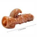 6.89in Flesh Skin Spiked Hollow Penis Sleeve Dildo For Cock Enlargement
