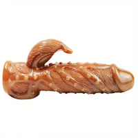 6.89in Flesh Skin Spiked Hollow Penis Sleeve Dildo For Cock Enlargement