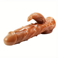 6.89in Flesh Skin Spiked Hollow Penis Sleeve Dildo For Cock Enlargement