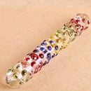 6.89in Glazed Spiked Glass Penis Massage Wand Dildo For Anal Massage