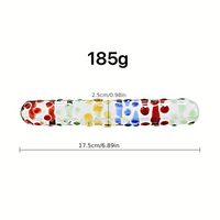 6.89in Glazed Spiked Glass Penis Massage Wand Dildo For Anal Massage