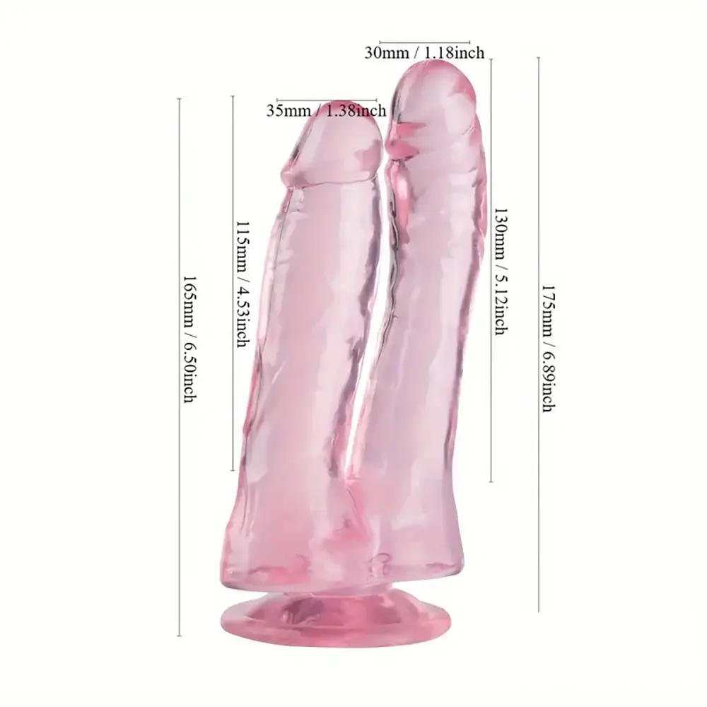 6.89in Lifelike Double Penetration Dildo For Anal Dilator With Sucker