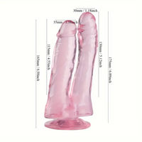 6.89in Lifelike Double Penetration Dildo For Anal Dilator With Sucker