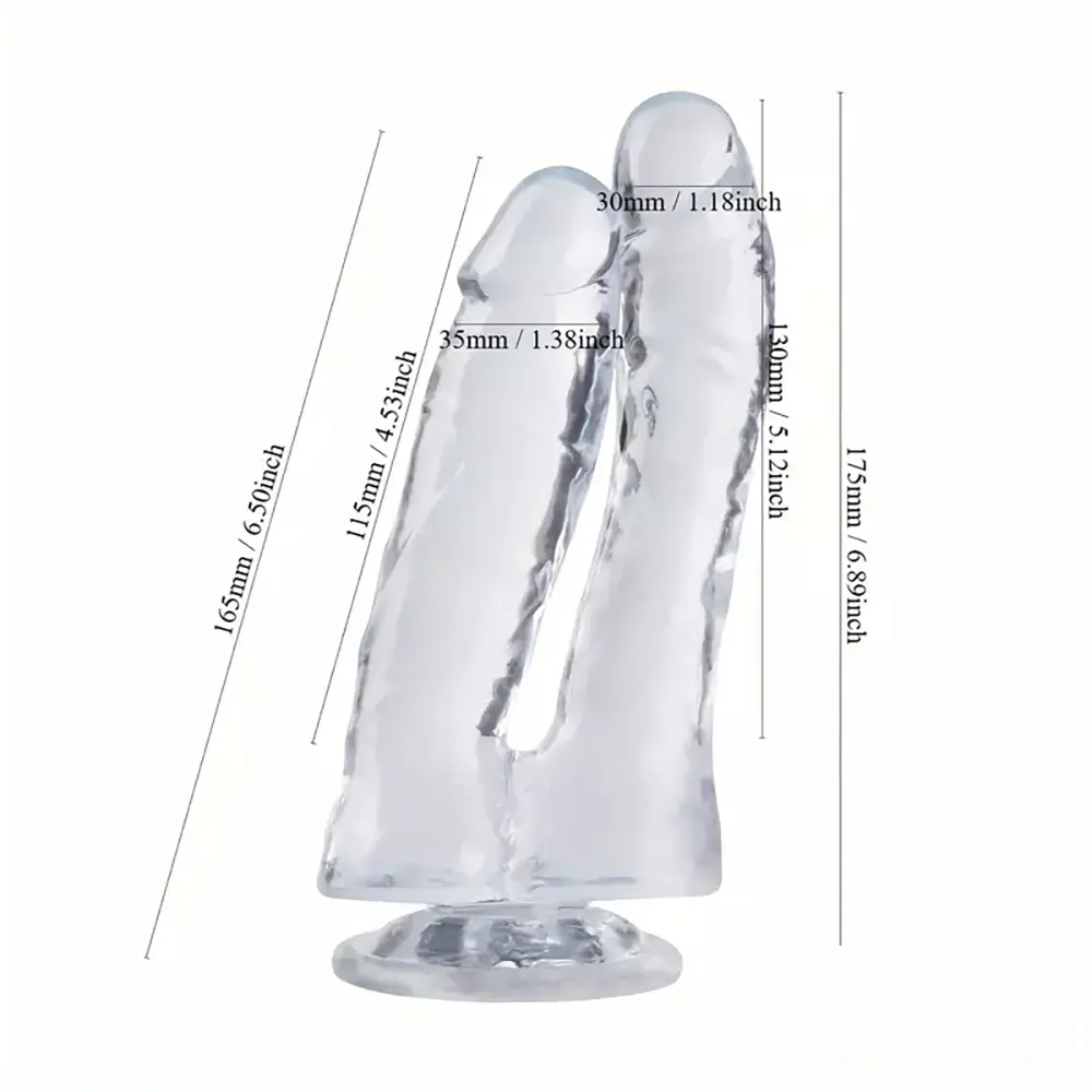 6.89in Lifelike Double Penetration Dildo For Anal Dilator With Sucker