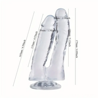 6.89in Lifelike Double Penetration Dildo For Anal Dilator With Sucker