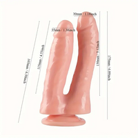 6.89in Lifelike Double Penetration Dildo For Anal Dilator With Sucker