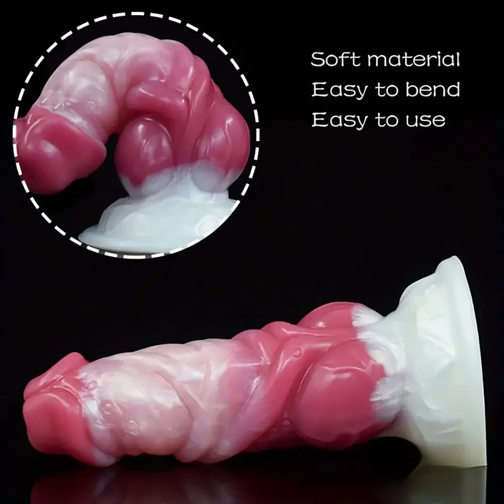6.89in Liquid Silicone Monster Fantasy Dildo For Couples Solo Play