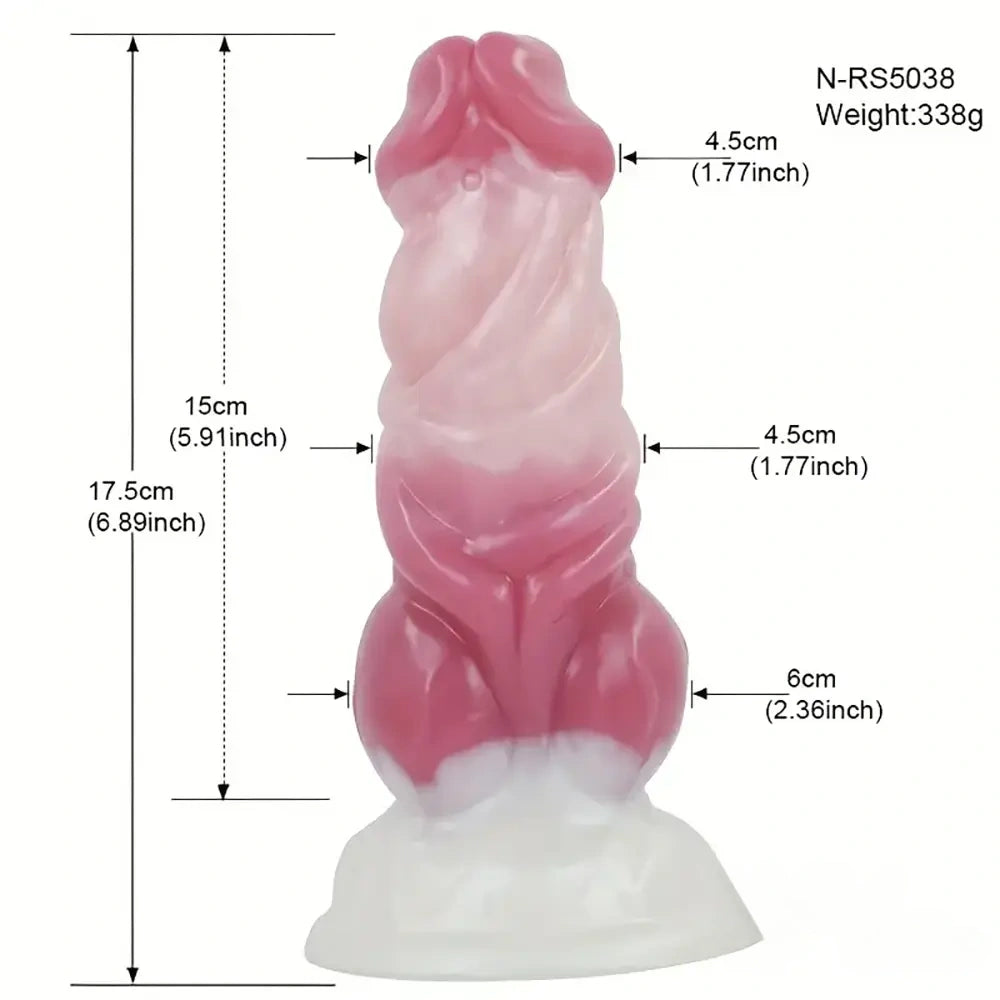 6.89in Liquid Silicone Monster Fantasy Dildo For Couples Solo Play