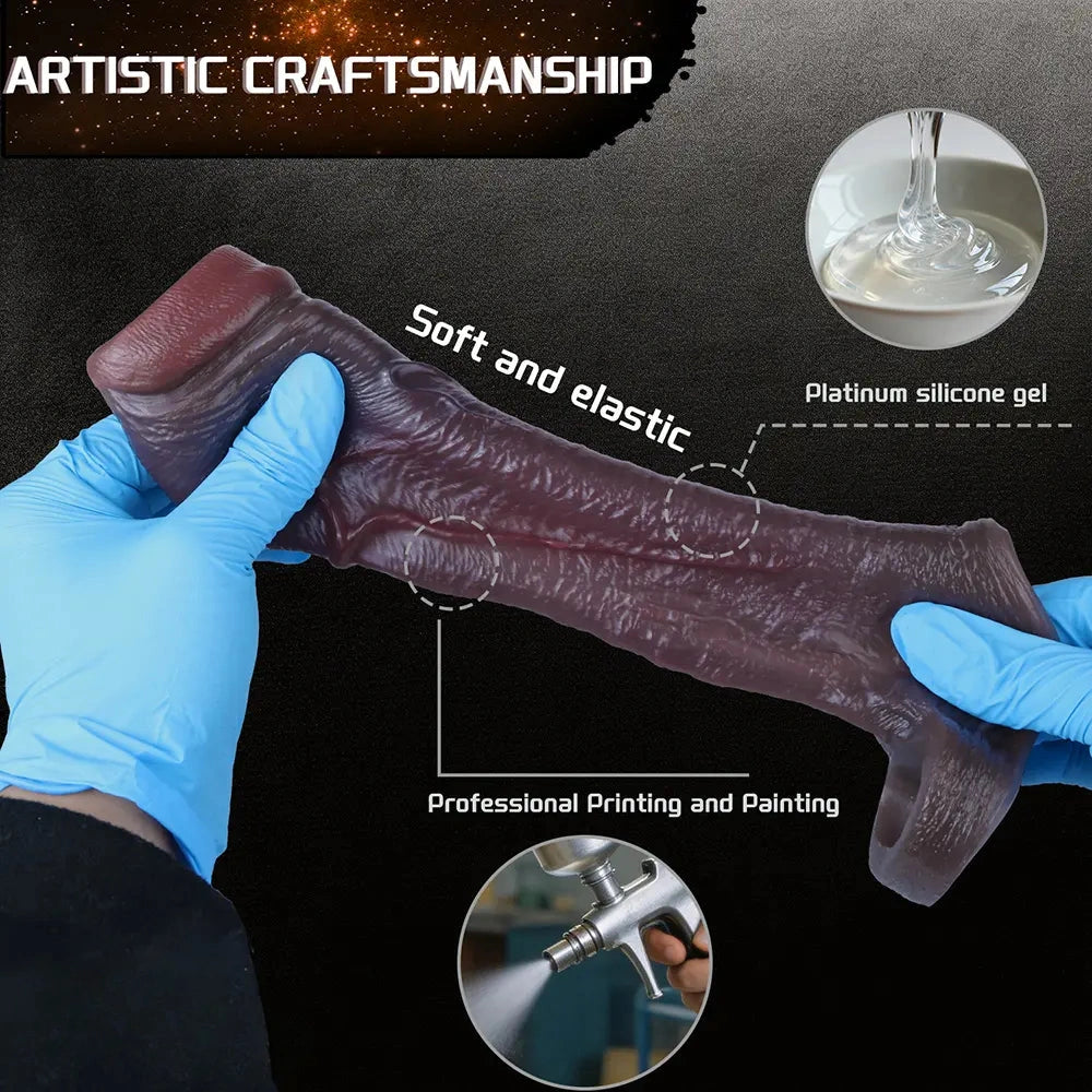 6.89in Platinum Silicone Soft Real Feeling Dildo Sleeve Stretchy Extension Toy
