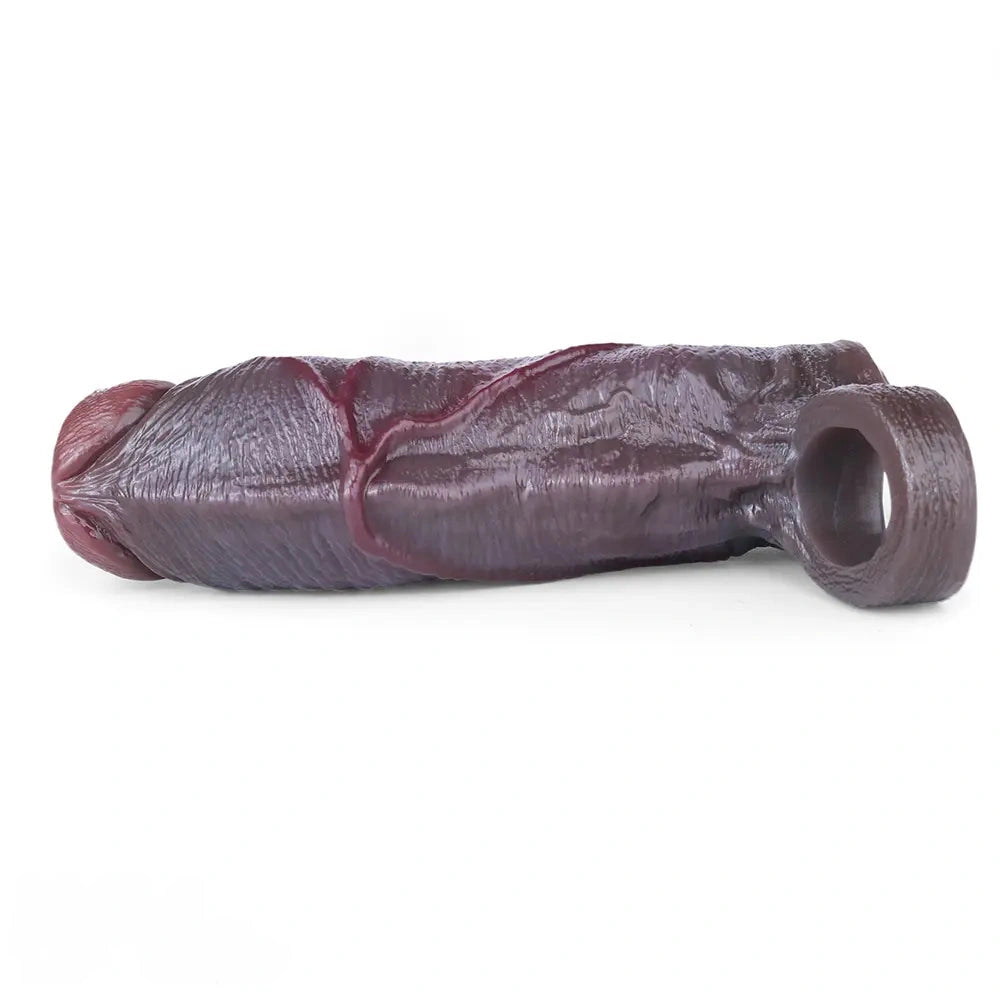 6.89in Platinum Silicone Soft Real Feeling Dildo Sleeve Stretchy Extension Toy