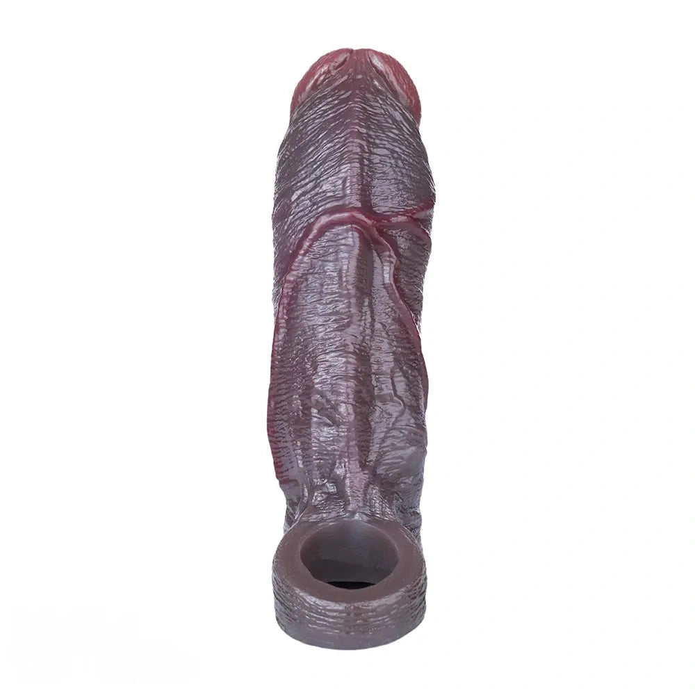 6.89in Platinum Silicone Soft Real Feeling Dildo Sleeve Stretchy Extension Toy