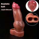 6.89in Realistic Dog Knot Penis Sleeve Soft Silicone Real Feeling Dildo