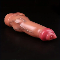 6.89in Realistic Dog Knot Penis Sleeve Soft Silicone Real Feeling Dildo