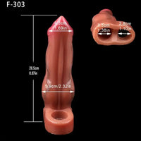 6.89in Realistic Dog Knot Penis Sleeve Soft Silicone Real Feeling Dildo