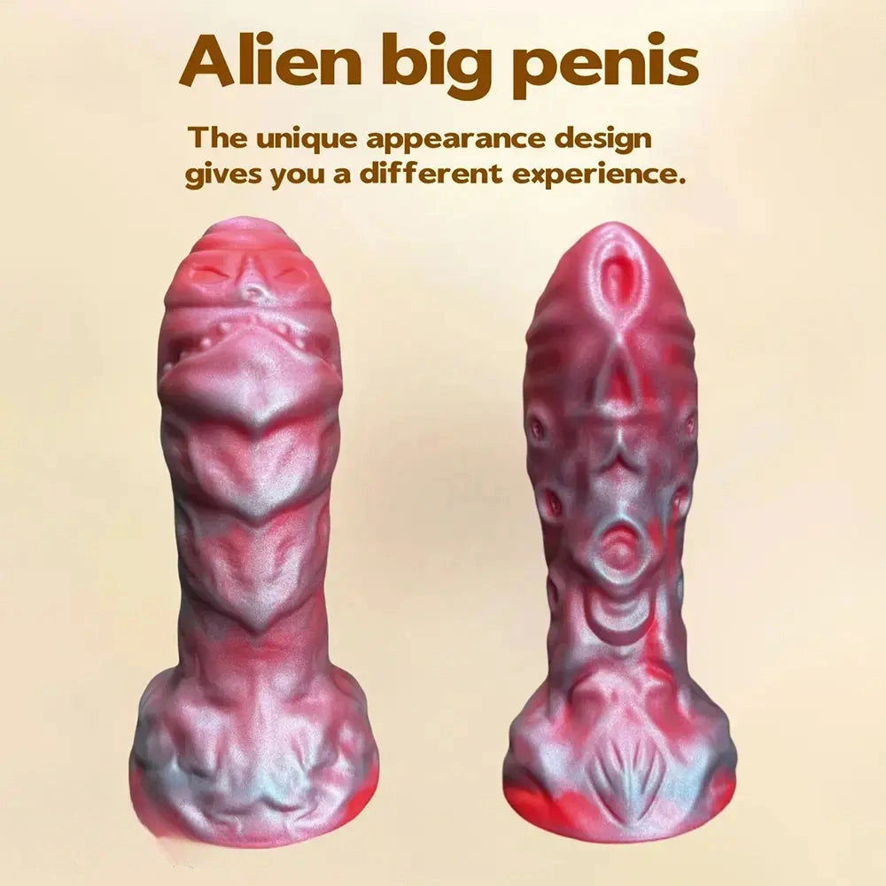 6.89in Thick Liquid Silicone Simulation Penis Fantasy Monster Creature Dildo