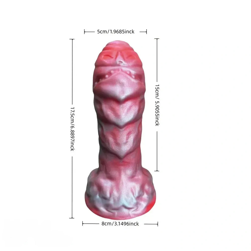 6.89in Thick Liquid Silicone Simulation Penis Fantasy Monster Creature Dildo