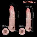 6.8in 8.03in Silicone Soft Cock Dildo Sleeve With Cock Ring For Cock Enlarge