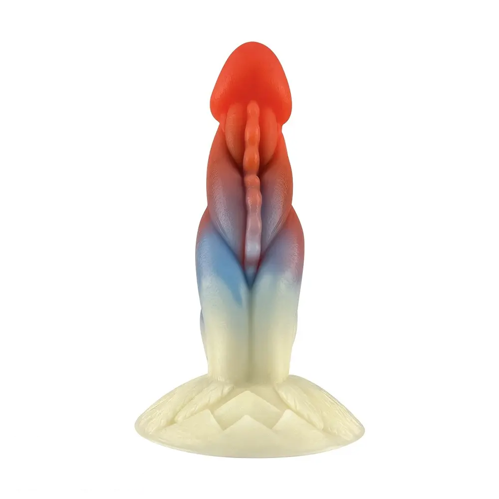 6.8in Gradient-Colored Realistic Texture Soft Touch Fantasy Spiral Dildo