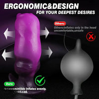 6.8in Inflatable Liquid Silicone Wearable Knot Soft Dildo With Safe T-Base