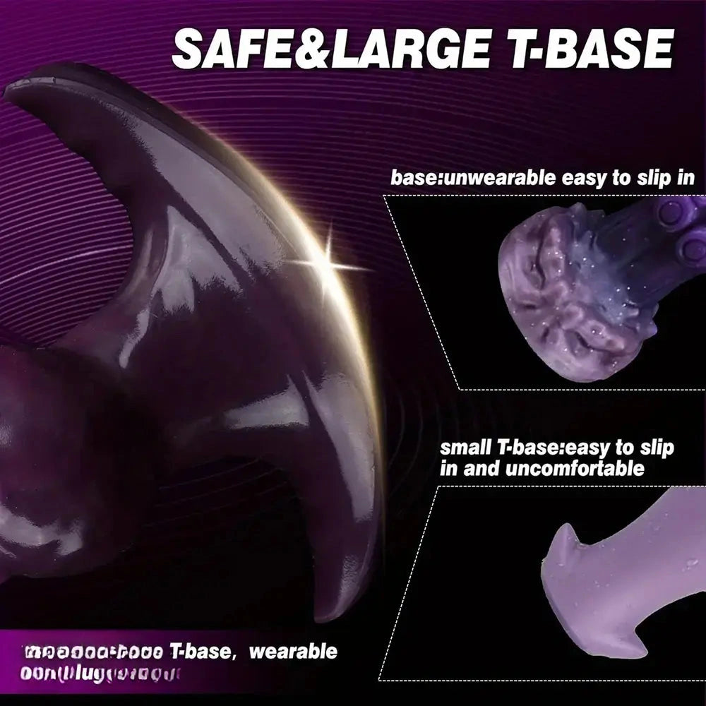 6.8in Inflatable Liquid Silicone Wearable Knot Soft Dildo With Safe T-Base