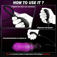 6.8in Inflatable Liquid Silicone Wearable Knot Soft Dildo With Safe T-Base