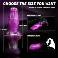 6.8in Inflatable Liquid Silicone Wearable Knot Soft Dildo With Safe T-Base