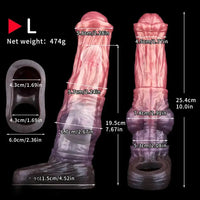 6.92in 8.34in 10in Horse Knot Silicone Dildo Sleeve Sexual Wellness Toy