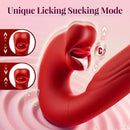 6.92in Dual Heads Automatic Thrusting Lucking Sucking Vibrating Dildo