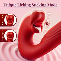 6.92in Dual Heads Automatic Thrusting Lucking Sucking Vibrating Dildo