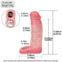 6.93in Soft Lifelike Cock Sleeve Dildo For Couples Gay Sex Using Time