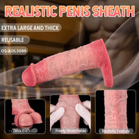 6.93in Soft Lifelike Cock Sleeve Dildo For Couples Gay Sex Using Time