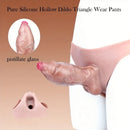 6.96in Uncut Silicone Soft Wearable Dildo Hollow Strap on Dildo with-turtle