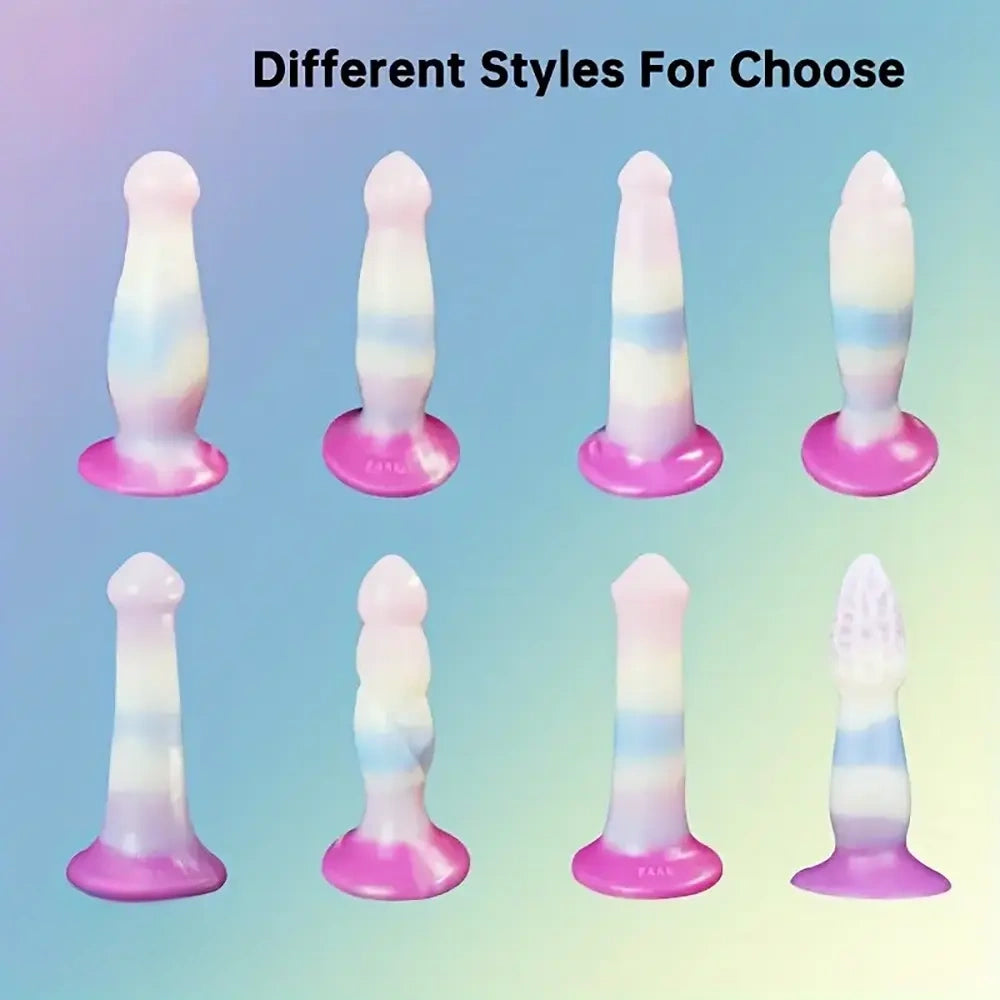 6.97in-8.66in Liquid Silicone Monster Fantasy Doft Anal Plug Dildo