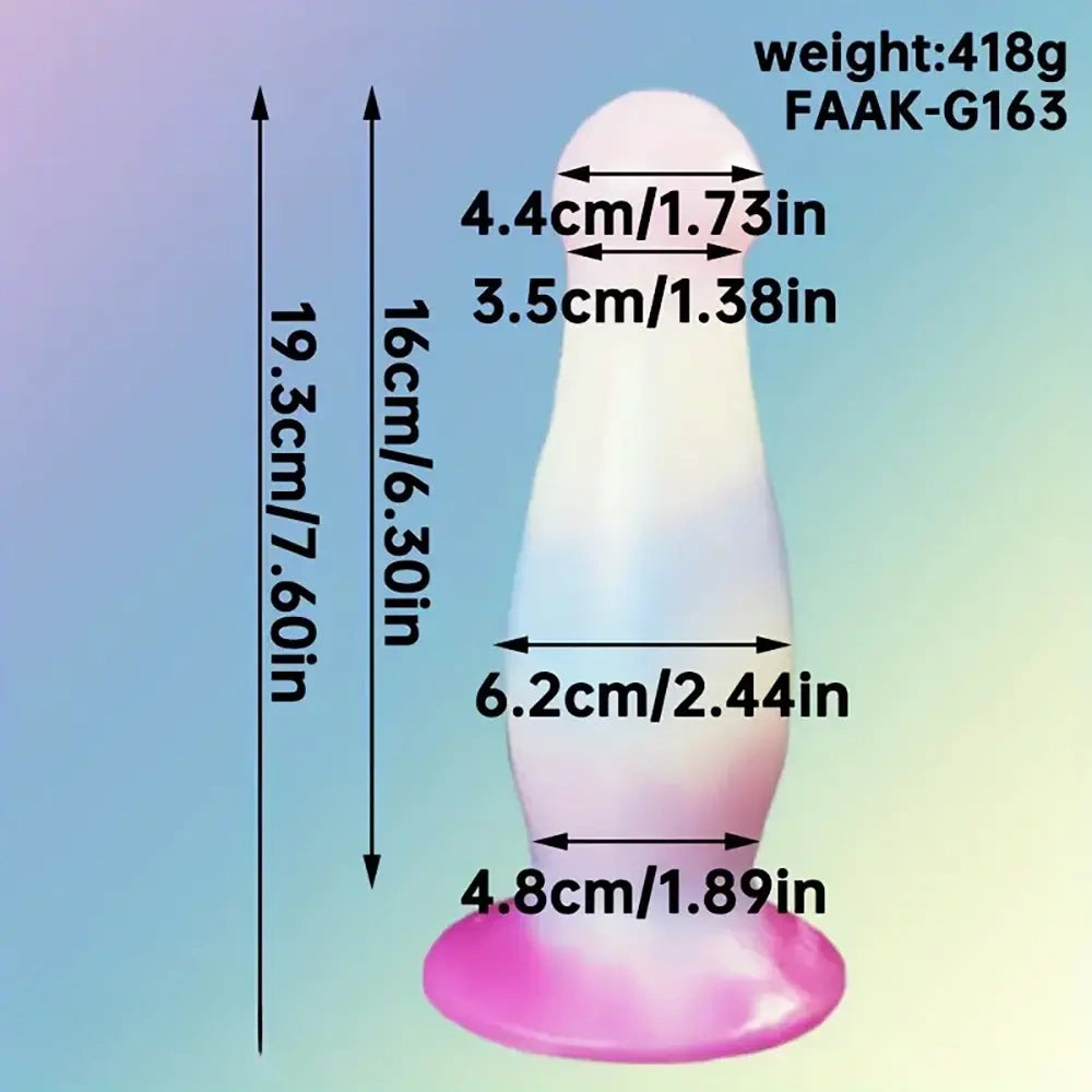 6.97in-8.66in Liquid Silicone Monster Fantasy Doft Anal Plug Dildo