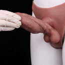 6.97in Hollow Penis Dildo Sleeve Silicone Soft Pants For Men Women Sex