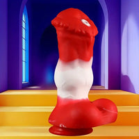 6.9in 7.9in 8.7in Silicone Soft Horse Knot Fantasy Animal Cock Dildo