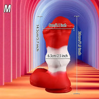 6.9in 7.9in 8.7in Silicone Soft Horse Knot Fantasy Animal Cock Dildo