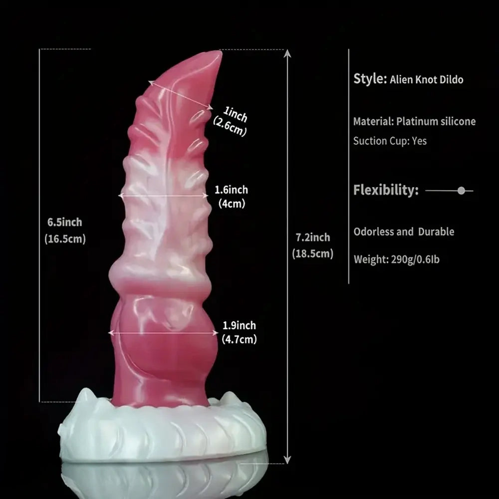 6.9in-9.1in Monster Fantasy Silicone Odd Soft Dildo For Women