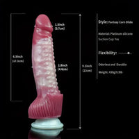 6.9in-9.1in Monster Fantasy Silicone Odd Soft Dildo For Women