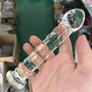6.9in Clear Real Glass Crystal Dildo For G-Spot Vaginal Sex Stimulation