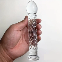 6.9in Clear Real Glass Crystal Dildo For G-Spot Vaginal Sex Stimulation