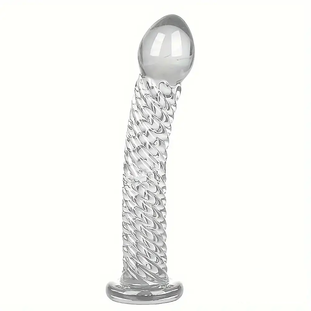 6.9in Clear Real Glass Crystal Dildo For G-Spot Vaginal Sex Stimulation