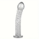 6.9in Clear Real Glass Crystal Dildo For G-Spot Vaginal Sex Stimulation