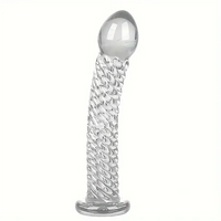 6.9in Clear Real Glass Crystal Dildo For G-Spot Vaginal Sex Stimulation