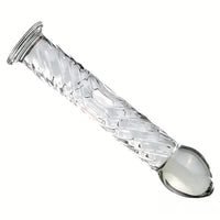 6.9in Clear Real Glass Crystal Dildo For G-Spot Vaginal Sex Stimulation