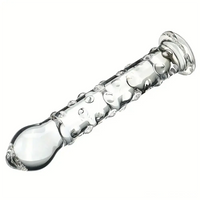 6.9in Clear Real Glass Crystal Dildo For G-Spot Vaginal Sex Stimulation