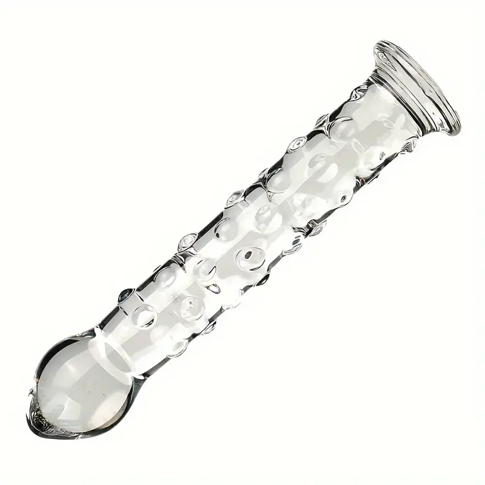 6.9in Clear Real Glass Crystal Dildo For G-Spot Vaginal Sex Stimulation