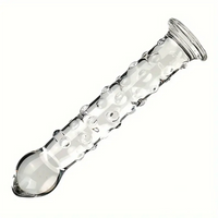 6.9in Clear Real Glass Crystal Dildo For G-Spot Vaginal Sex Stimulation