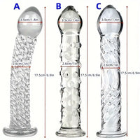 6.9in Clear Real Glass Crystal Dildo For G-Spot Vaginal Sex Stimulation